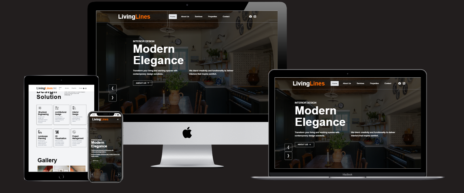 Living Lines - Interior Design E-commerce Web Application